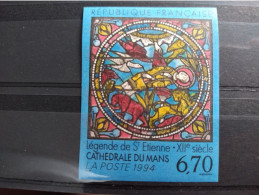 FRANCE - 1994 - N°YT. 2859a - Vitrail - Le Mans - VARIETE Non Dentelé - 1991-2000