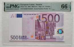500 EURO 2002 P#14n J.C. Trichet F005 GEM UNC PMG 66 EPQ - 500 Euro
