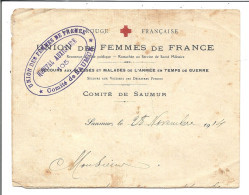 Union Des Femmes De France Hop Auxiliaire 105 SAUMUR - Storia Postale