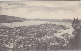 Bergen Seen From The Fjellveien-Unused-exclusive Copyright Hulda Bentzen Publishing House 1909-Colored - Norvegia
