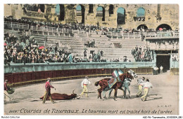 ASIP6-0384-TAUROMACHIE - Courses De Taureaux - Le Taureau Mort Est Trainé Hors De L'arene - Stierkampf
