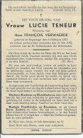 LUCIE TENEUR, POPERINGE 1871 - 1952 - Devotion Images