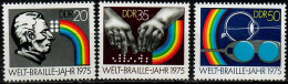 1975 Welt-Braille-Jahr Mi 2090-2 / Sc 1690-2 / YT 1771-3 Postfrisch / Neuf Sans Charniere / MNH - Ungebraucht