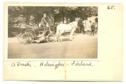 Finland Finnish Helsinki Сarriage Real Photo PC 1900s - Finland