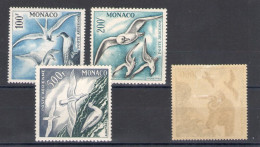 1955 MONACO, Uccelli - Birds, Posta Aerea 55/58 - 4 Valori - MH* - Linguellato - Autres & Non Classés