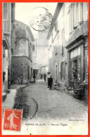 CPA 13 NOVES - Rue De L'Eglise (Mercerie CHRISTIN à Droite) ° Edition Rouvière ** Commerce Boutique Devanture - Autres & Non Classés