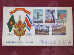 Costa Rica 1966 FDC Cover Scouts Of Costa Rica - Costa Rica