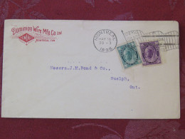 Canada 1898 Cover Montreal To Guelph - Queen - Flag - Storia Postale