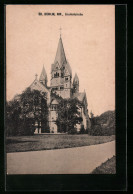 AK Berlin, NW., Grünanlagen Vor Der Gnadenkirche, Invalidenstrasse - Mitte