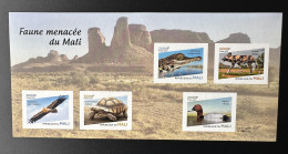 Mali 2023 Mi. Bl. ? ND IMPERF Faune Menacée Fauna Oiseau Bird Vogel Canard Duck Tortue Turtle Crocodile Rapace Prey - Ducks