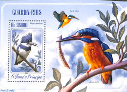 Sao Tome/Principe 2014 Kingfishers S/s, Mint NH, Nature - Birds - Kingfishers - Sao Tome En Principe