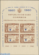 Cuba 1960 Stamp Centenary S/s, Unused (hinged), Various - Stamps On Stamps - Maps - Ungebraucht