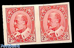 Canada 1903 2c, Imperforated Pair, Unused (hinged) - Nuovi