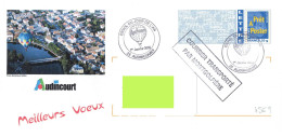 25 - AUDINCOURT (DOUBS) ENVOI DU JOUR DE L'AN 2006 / GRIFFE COURRIER TRANSPORTE PAR MONTGOLFIERE #4569# - Luchtballons