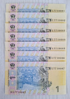 Ukraine 1 Hryvnia 2011  UNC 7 BANKNOTES CONSECUTIVE NUMBERS UNC - Ucrania