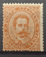 ITALIA REGNO 1879 20 CENTESIMI NUOVO CON LINGUELLA - FIRMATO  MH* - Ongebruikt