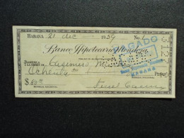 CUBA : HABANA : BANCO HIPOTECARIO MENDOZA  21 / 12 / 1959 * - Cheques En Traveller's Cheques