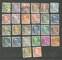 Danemark N°315 à 331C Cote 8.25€ - Oblitérés