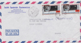 Congo Brazzaville Lettre Timbre Satellite Artificiel Stamp Air Mail Cover 1987 - Sonstige & Ohne Zuordnung