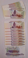 CAMBODIA 100 RIELS 2001 UNC 45 BANKNOTES CONSECUTIVE NUMBERS UNC - Cambodge