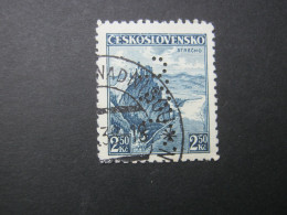 Tschechoslowakei/CSSR    , Firmenlochung , Perfin , 2 Scans - Gebraucht