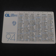 Calendarietto Calendrier 1994. Cassa Risparmio Di Lucca. Condizioni Eccellenti. Plastificato - Kleinformat : 1991-00