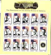Liberia Mnh ** Presidents USA With Obama, Bush, Kennedy... 2009 10 Euros - Liberia