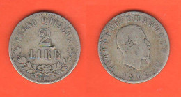 Italia Regno 2 Lire 1863 T Valore Mint Torino Vittorio Emanuele II° Silver Coin - 1861-1878 : Victor Emmanuel II