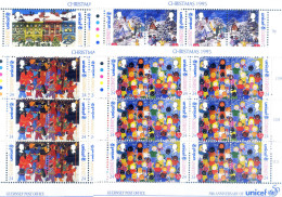 Natale 1995. 4 Minifogli. - Guernsey