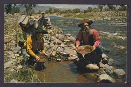 Postcard, United States, Panning Gold - Mines