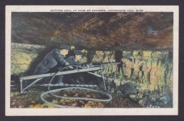 Postcard, United States, Cutting Coal At Face Of Chamber, Anthracite Coal Mine - Mines