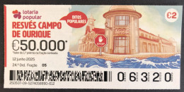106 MM, 1 X Lottery Ticket, Portugal, « Ditos Populares », « Popular Sayings », « Resvés Campo De Ourique », 2025 - Lottery Tickets