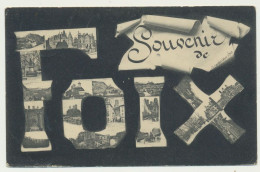 Delcampe - FOIX - Carte Fantaisie Multivues Lettres Alphabet... - Foix