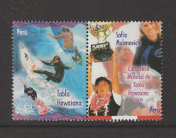 Peru 2006 - Sofia Mulanovich Campeona Del Mundo 2004 De Tabla Hawaiana Mnh** - Peru