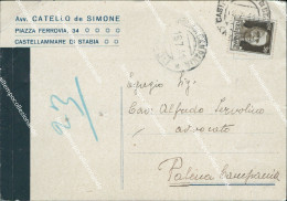 Bg562 Cartolina Castellammare Di Stabia Avvocato Catello De Simone Napoli - Napoli