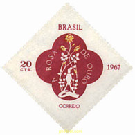 81747 MNH BRASIL 1967 ROSA DE ORO OFRECIDA POR EL PAPA A LA BASILICA DE APARECIDA DO NORTE - Rosen