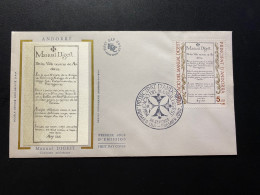 Enveloppe 1er Jour "Bicentenaire De La 1ère Publication Du Manuel Digest" - 06/09/1986 - 352 - ANDORRE FRANÇAIS - FDC