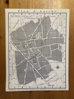 Plan RAVET ANCEAU ANICHE Plastifié Années 1950/60 1/16.000 21 X 27 Cm Très Bon é - Geographische Kaarten