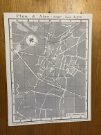 Plan RAVET ANCEAU AIRE-SUR-LA-LYS Plastifié Années 1950/60 1/10.000 21 X 27 Cm T - Geographische Kaarten
