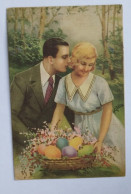 Ai865 Cartolina Augurale Buona Pasqua  Innamorati Coouple - Sonstige & Ohne Zuordnung