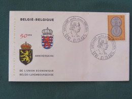 Belgium 1972 FDC Or Special Cancel On Cover - Economic Union With Luxembourg - Coin - Alms - Storia Postale