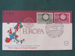 Belgium 1960 FDC Or Special Cancel On Cover - Europa CEPT - Wheel - Map - Storia Postale