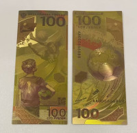 Collectors Gold Foil Plastic/Polymer Banknotes(for Fun, Not Real Note) ,Russia 2018 World Cup Football - Sin Clasificación