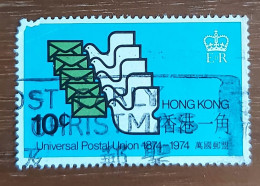 A001 BRITISH HONG KONG 1974 Centenary Of Universal Postal Union 10C Slogan Postmark Fine Used - Used Stamps