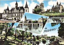 FRANCE - Mézières - Hôtel De Ville - Pont - Promenade - Etang - Basilique Notre Dame D Espérance - Carte Postale - Charleville