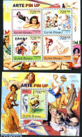 Guinea Bissau 2011 Pin Up Art 2 S/s, Mint NH, Performance Art - Transport - Guinea-Bissau