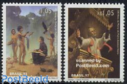 Brazil 1997 Anchieta, Vieira 2v, Joint Issue Portugal, Mint NH, Religion - Various - Religion - Joint Issues - Ongebruikt