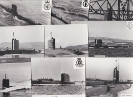 Royal Navy Submarine Carte-photo Sous-Marin Britannique HMS Trump Warspite Triumph Alderney... Lot De 17 Cartes Postales - Unterseeboote