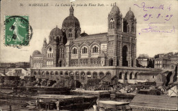 CPA Marseille La Cathedrale Prise Du Vieux Port - Oude Haven (Vieux Port), Saint Victor, De Panier