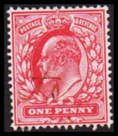 1902 - 1913. ENGLAND. Edward VII. ONE PENNY With Interesting Manuscript Cancellation.  (Michel 104) - JF560907 - Gebruikt